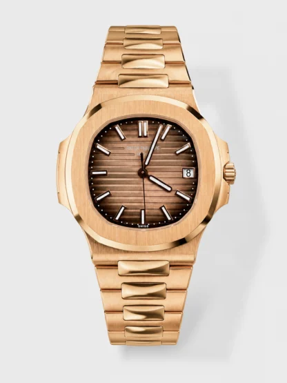 Patek Philippe Super Clone Nautilus 5711/1R-001 in Rose Gold Brown Dial - view 1