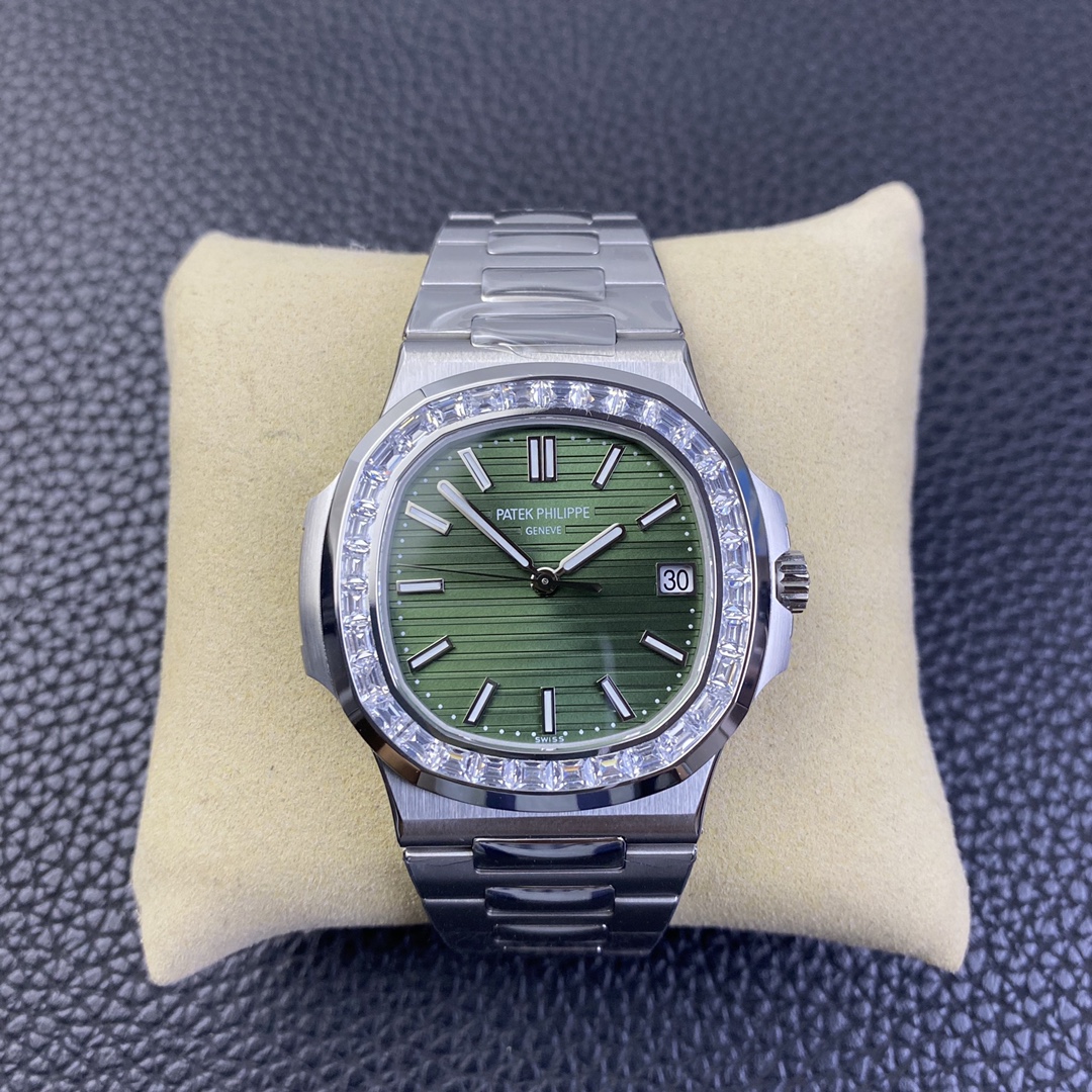 Patek Philippe Nautilus 5711 904L Steel 2023 Updated Mirror Super Clone Watch - Green Dial - view 8