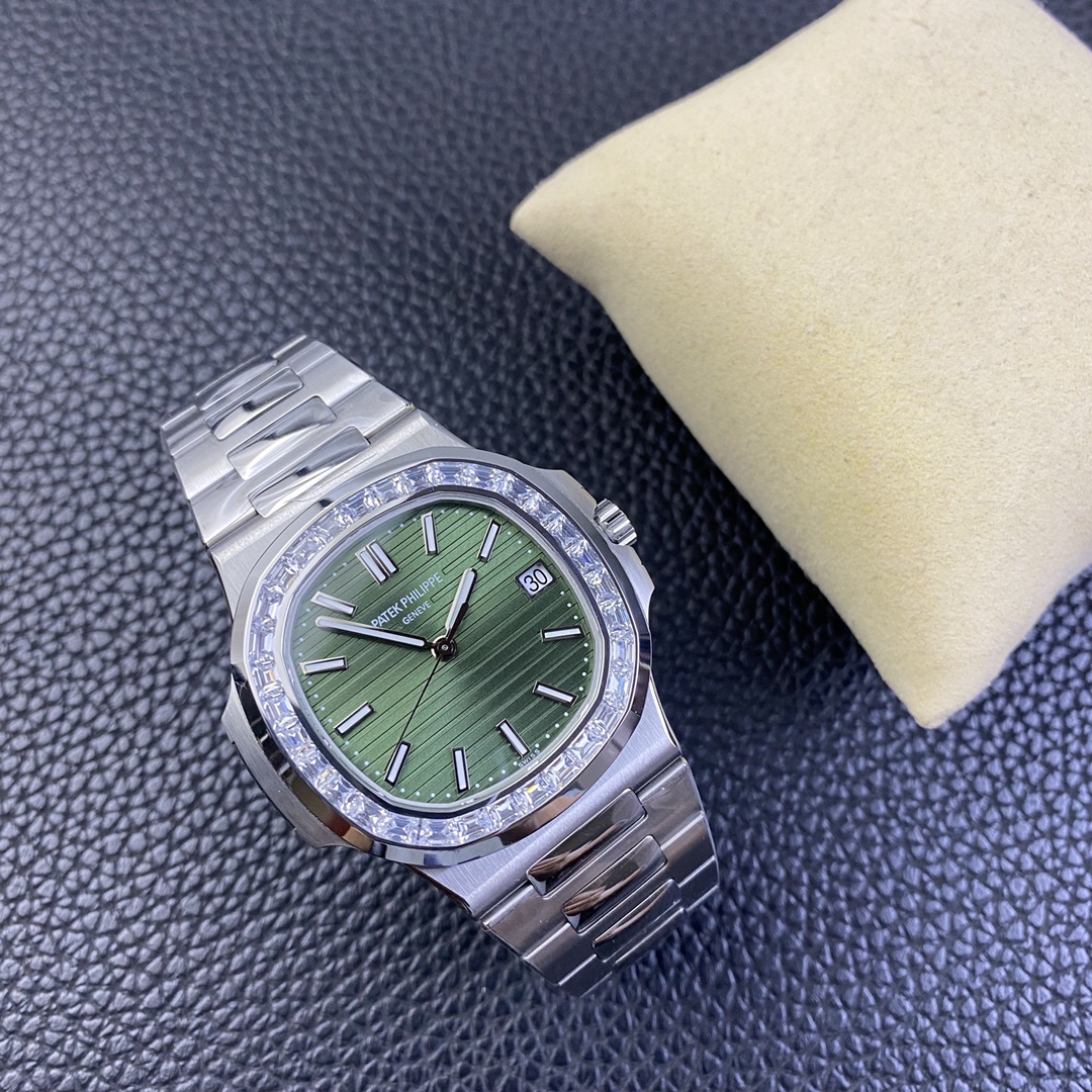Patek Philippe Nautilus 5711 904L Steel 2023 Updated Mirror Super Clone Watch - Green Dial - view 9