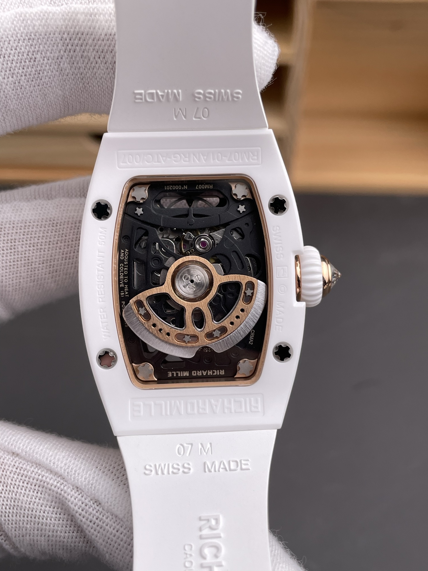 Richard Mille RM007 White Ceramic Automatic Superclone Swiss Super Clone Watch - view 5