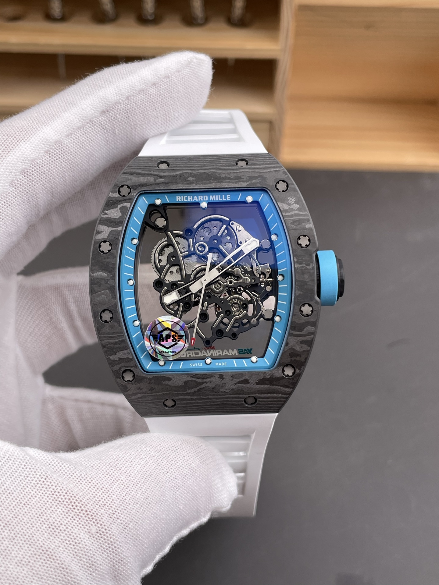 Richard Mille RM055 Black NTPT Real Vaucher Movement Super Clone Watch - view 3