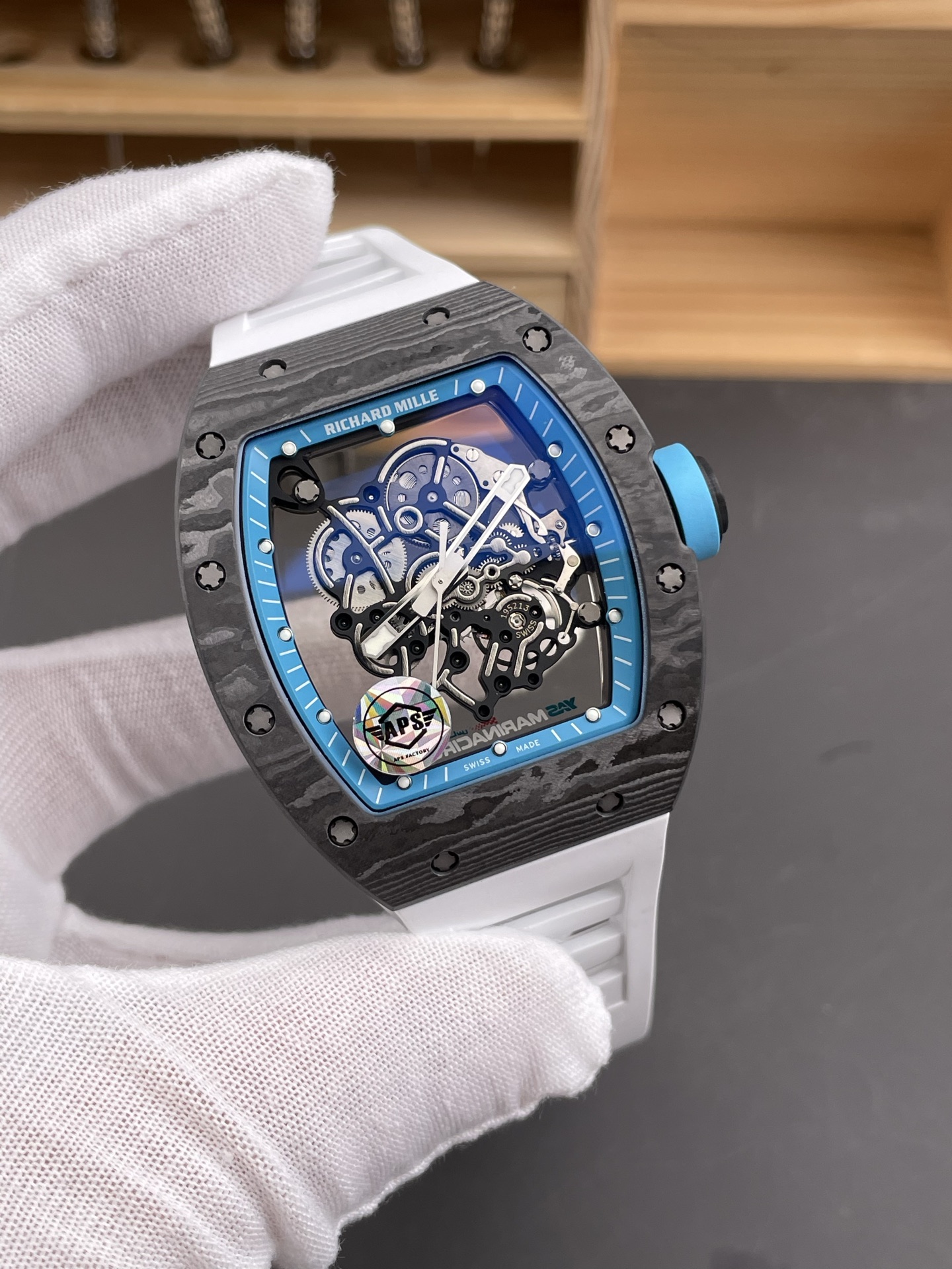 Richard Mille RM055 Black NTPT Real Vaucher Movement Super Clone Watch - view 4
