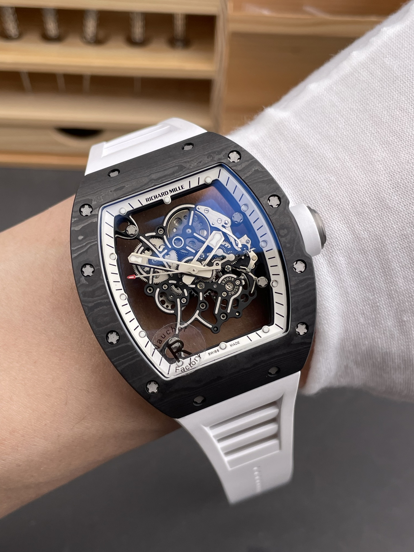 Richard Mille RM055 Black NTPT Real Vaucher Movement Super Clone Watch - view 10