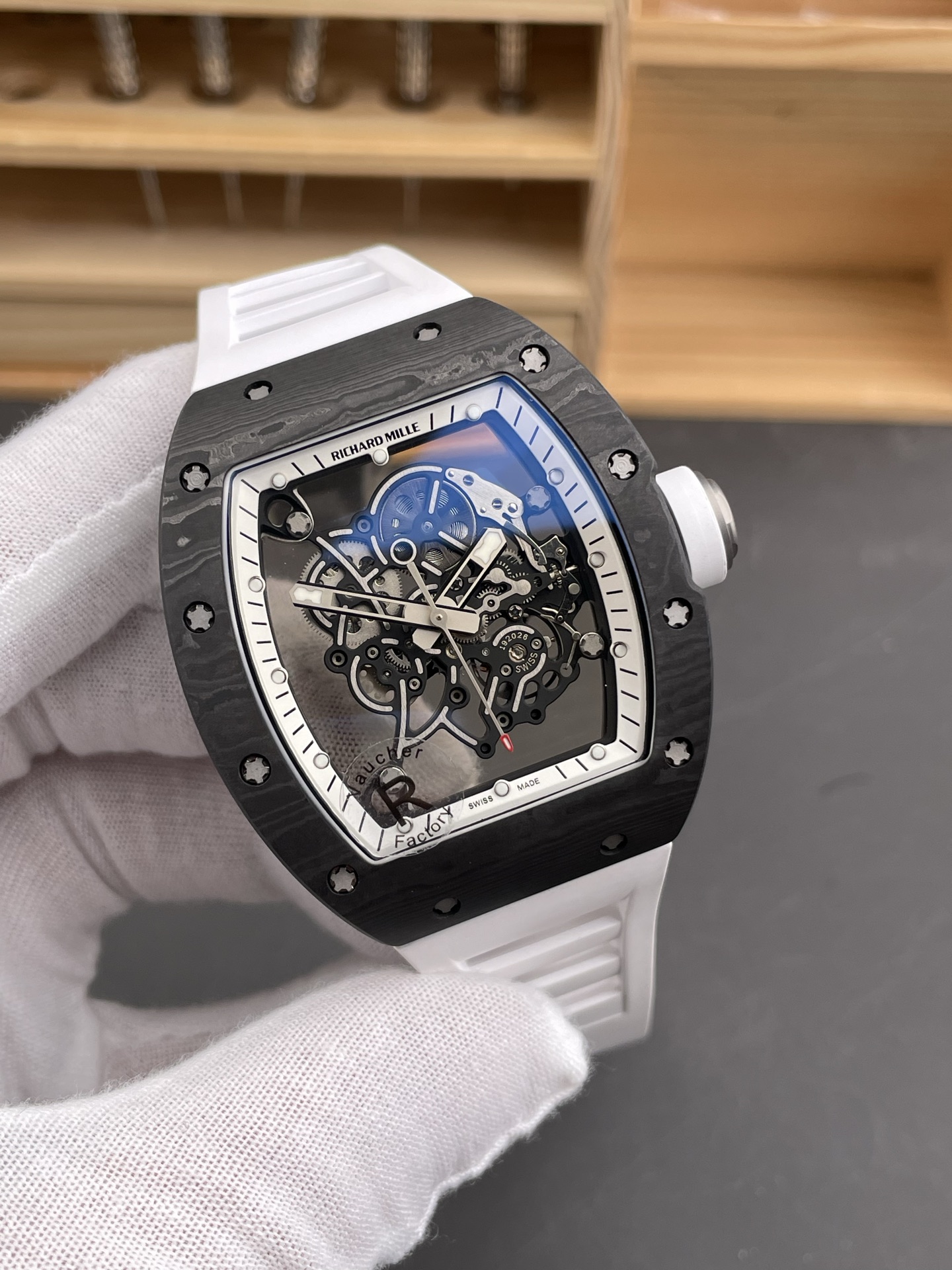 Richard Mille RM055 Black NTPT Real Vaucher Movement Super Clone Watch - view 4