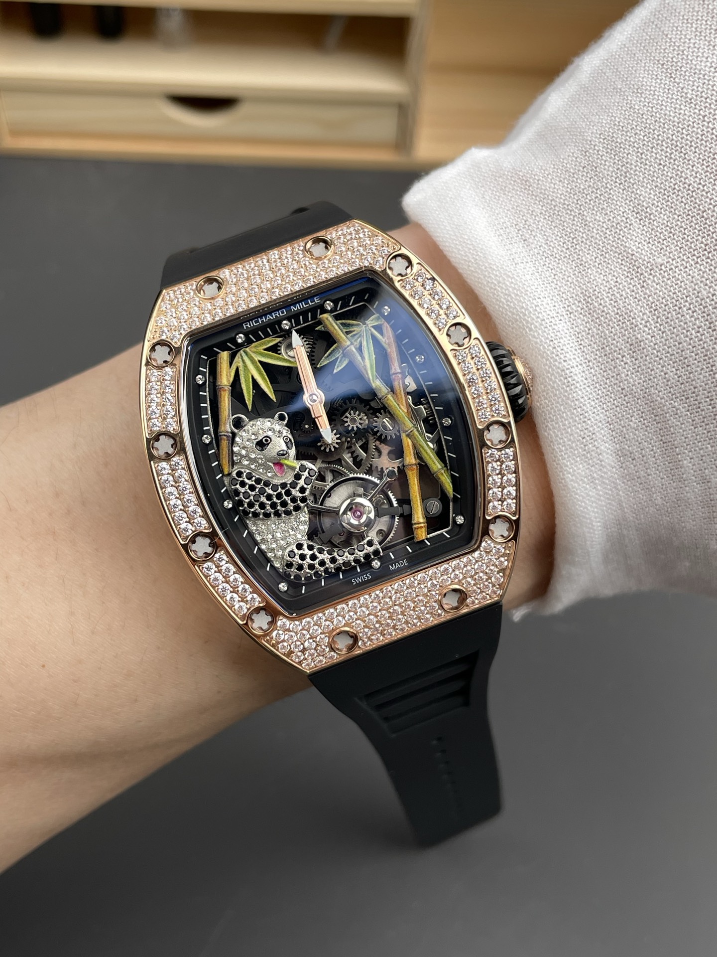 Richard Mille RM26-01 Tourbillon “Panda” Rose Gold Watch (Swiss Movement) - Super Clone Watch - view 10