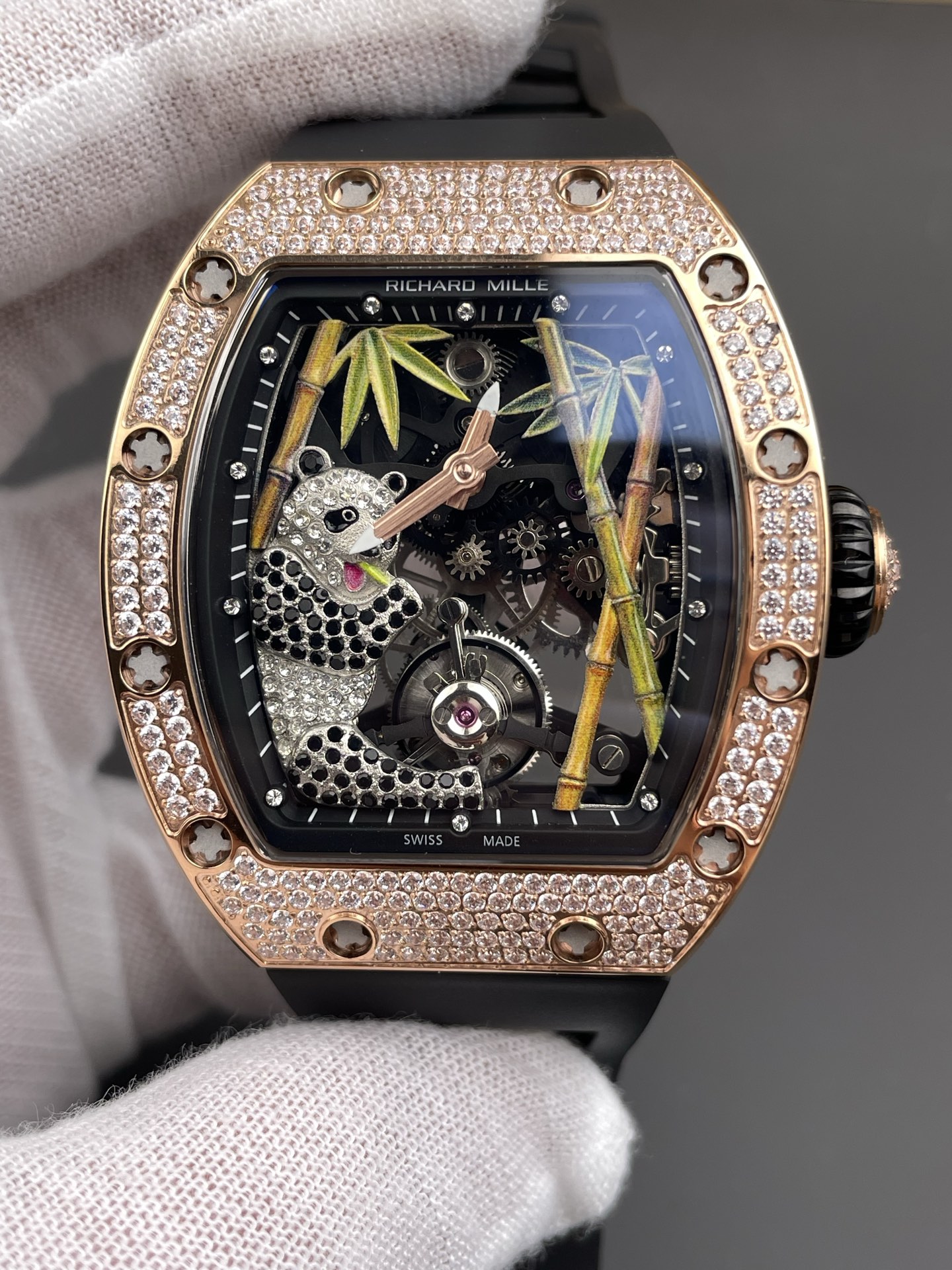 Richard Mille RM26-01 Tourbillon “Panda” Rose Gold Watch (Swiss Movement) - Super Clone Watch - view 2