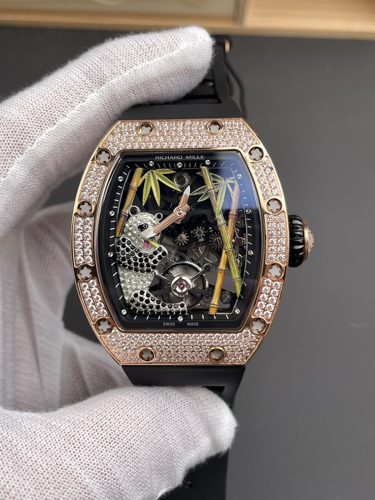 Richard Mille RM26-01 Tourbillon “Panda” Rose Gold Watch (Swiss Movement) - Super Clone Watch - view 3