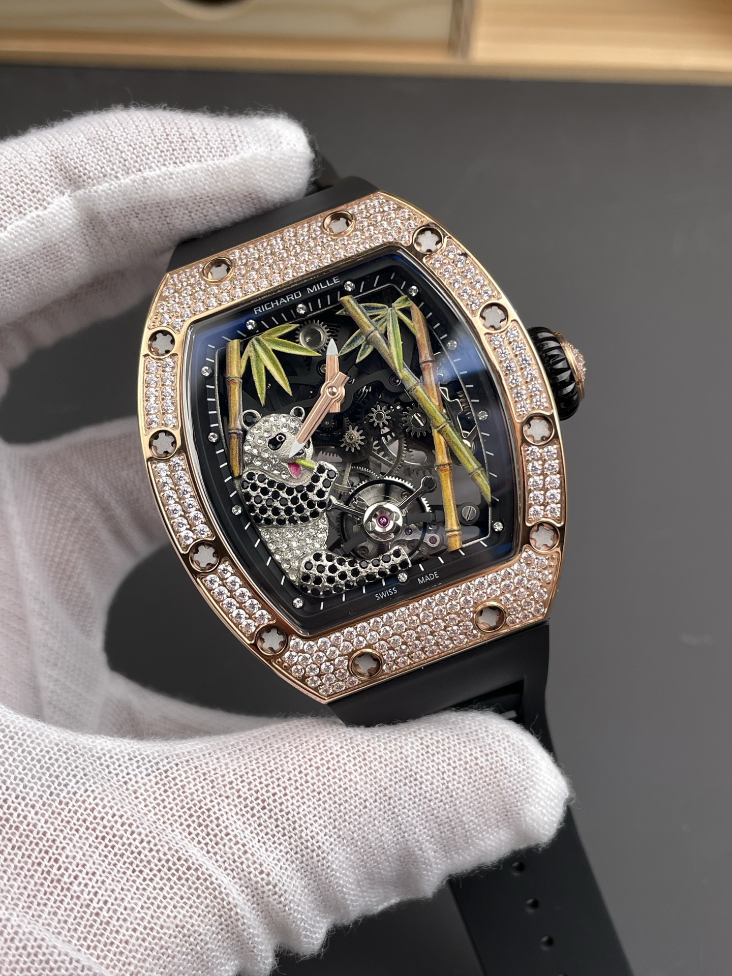 Richard Mille RM26-01 Tourbillon “Panda” Rose Gold Watch (Swiss Movement) - Super Clone Watch - view 4