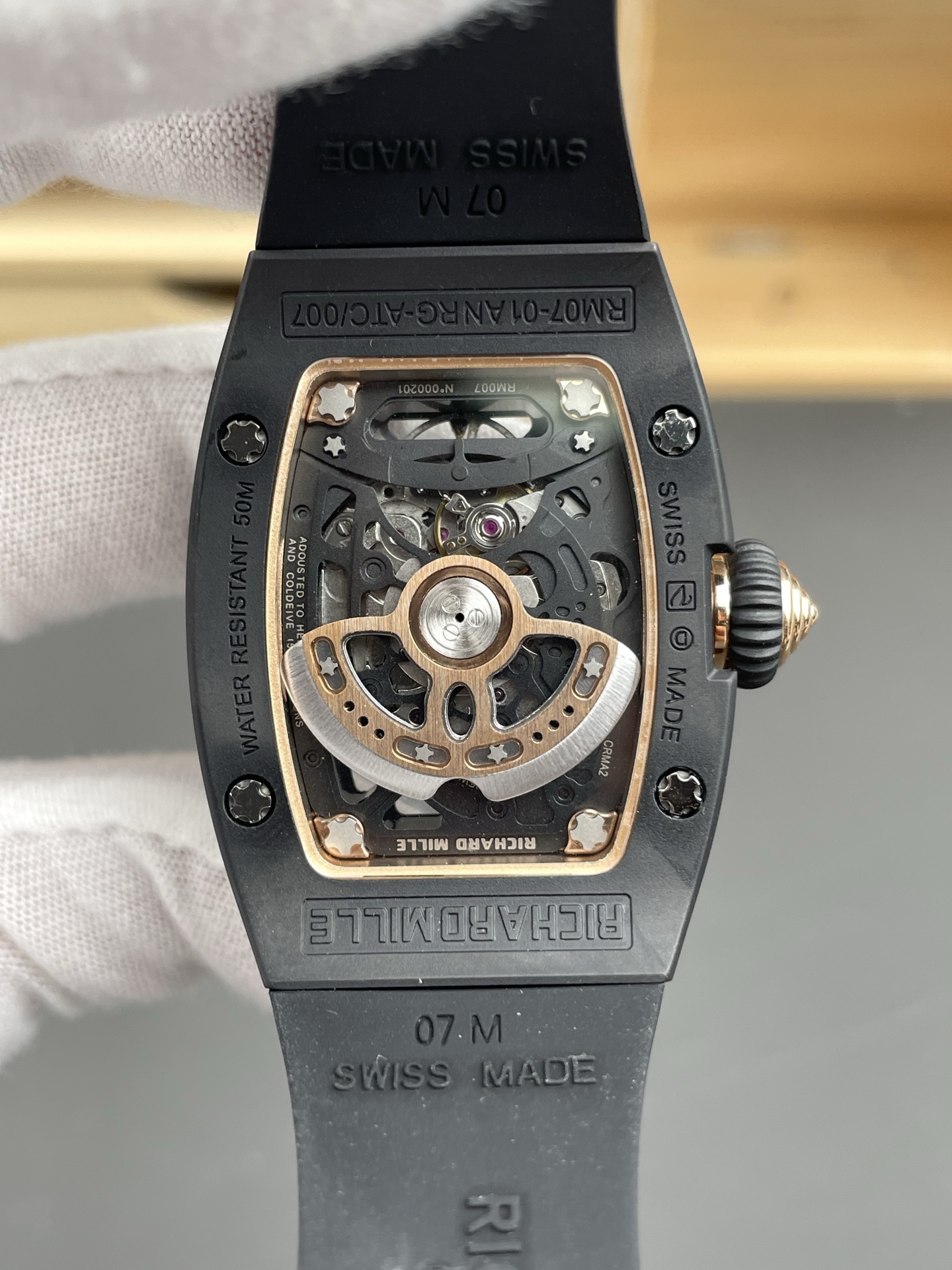 Richard Mille RM-07-01 DLC Coated Casing Ladies 1:1 Swiss Super Clone Watch - view 5