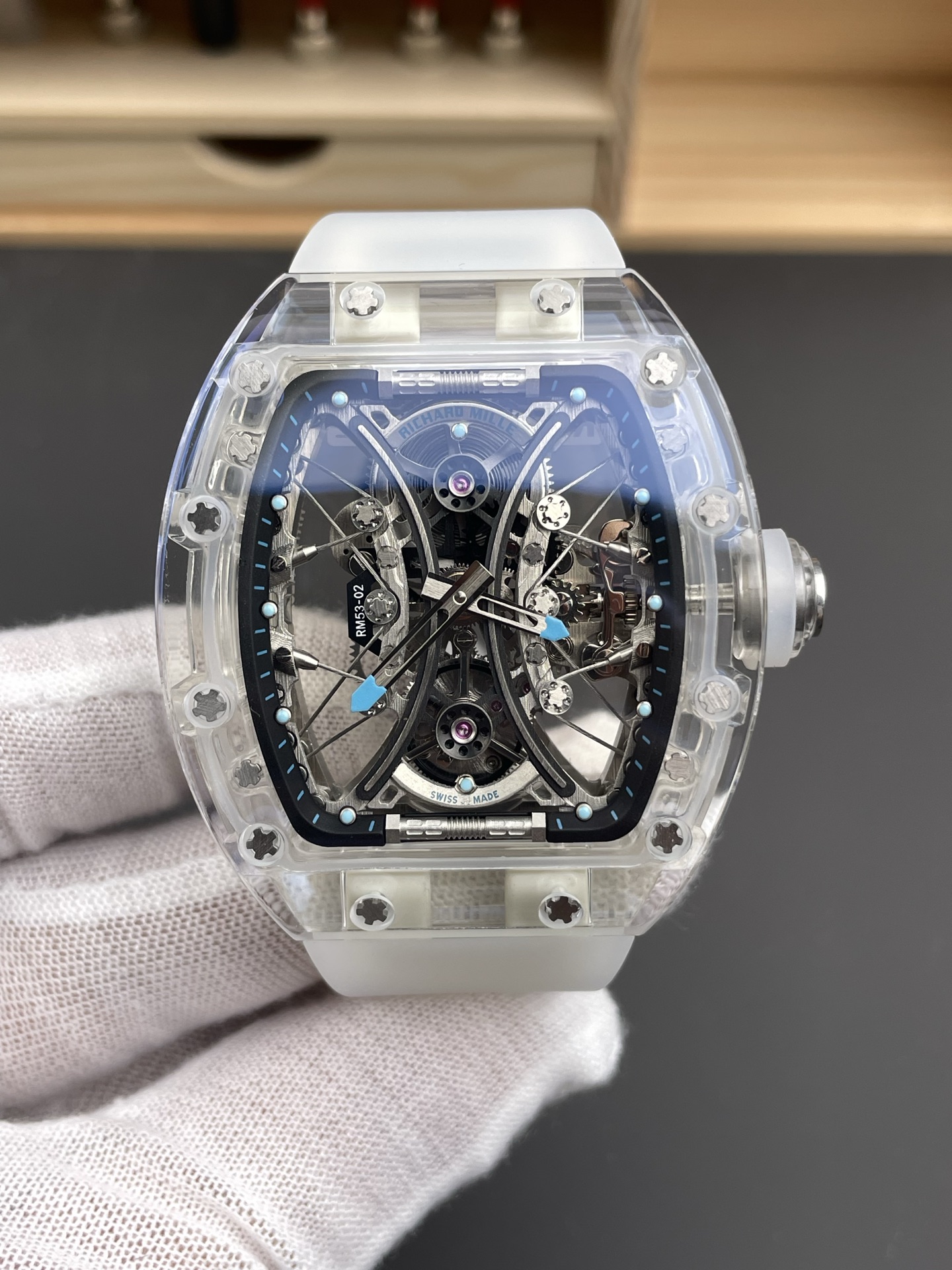 Richard Mille RM53-01 Pablo Mac Donough Sapphire Casing with Original Tourbillon Movement - Super Clone Watch - view 2