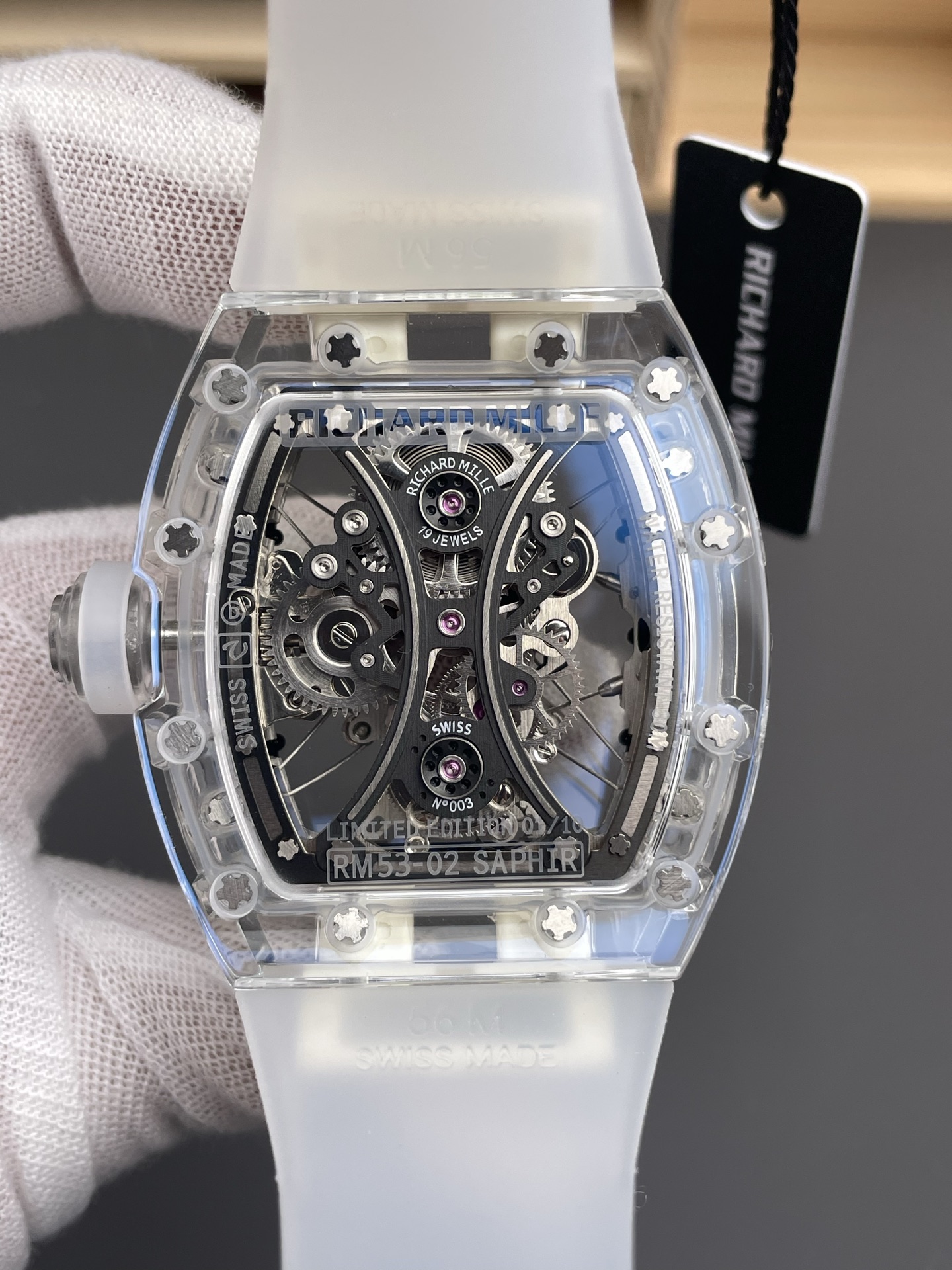 Richard Mille RM53-01 Pablo Mac Donough Sapphire Casing with Original Tourbillon Movement - Super Clone Watch - view 5