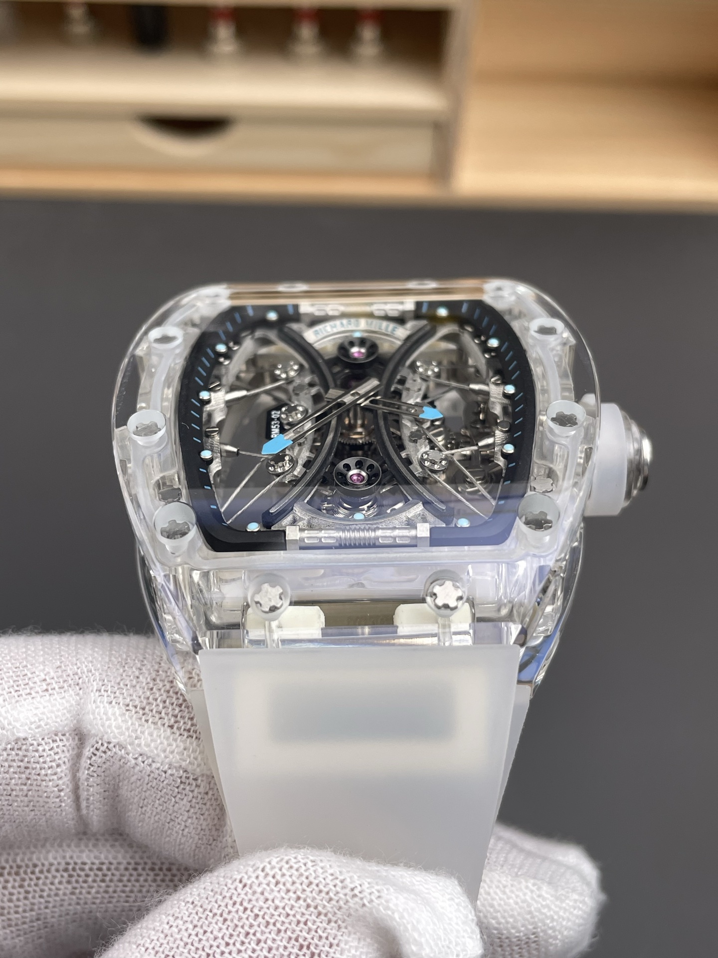 Richard Mille RM53-01 Pablo Mac Donough Sapphire Casing with Original Tourbillon Movement - Super Clone Watch - view 6