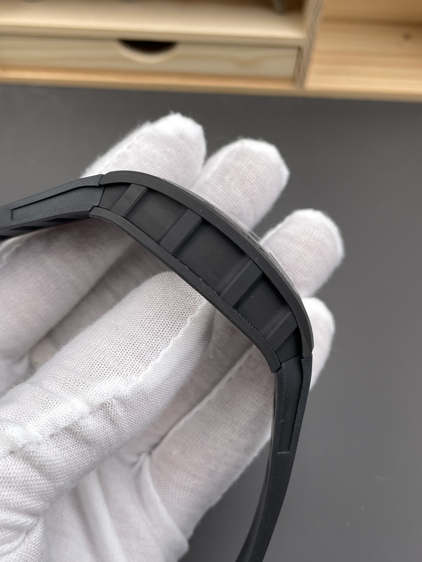 Richard Mille RM055 Black Carbon Casing Black Rubber 1:1 Superclone Genuine Tourbillon Watch - Super Clone Watch - view 7