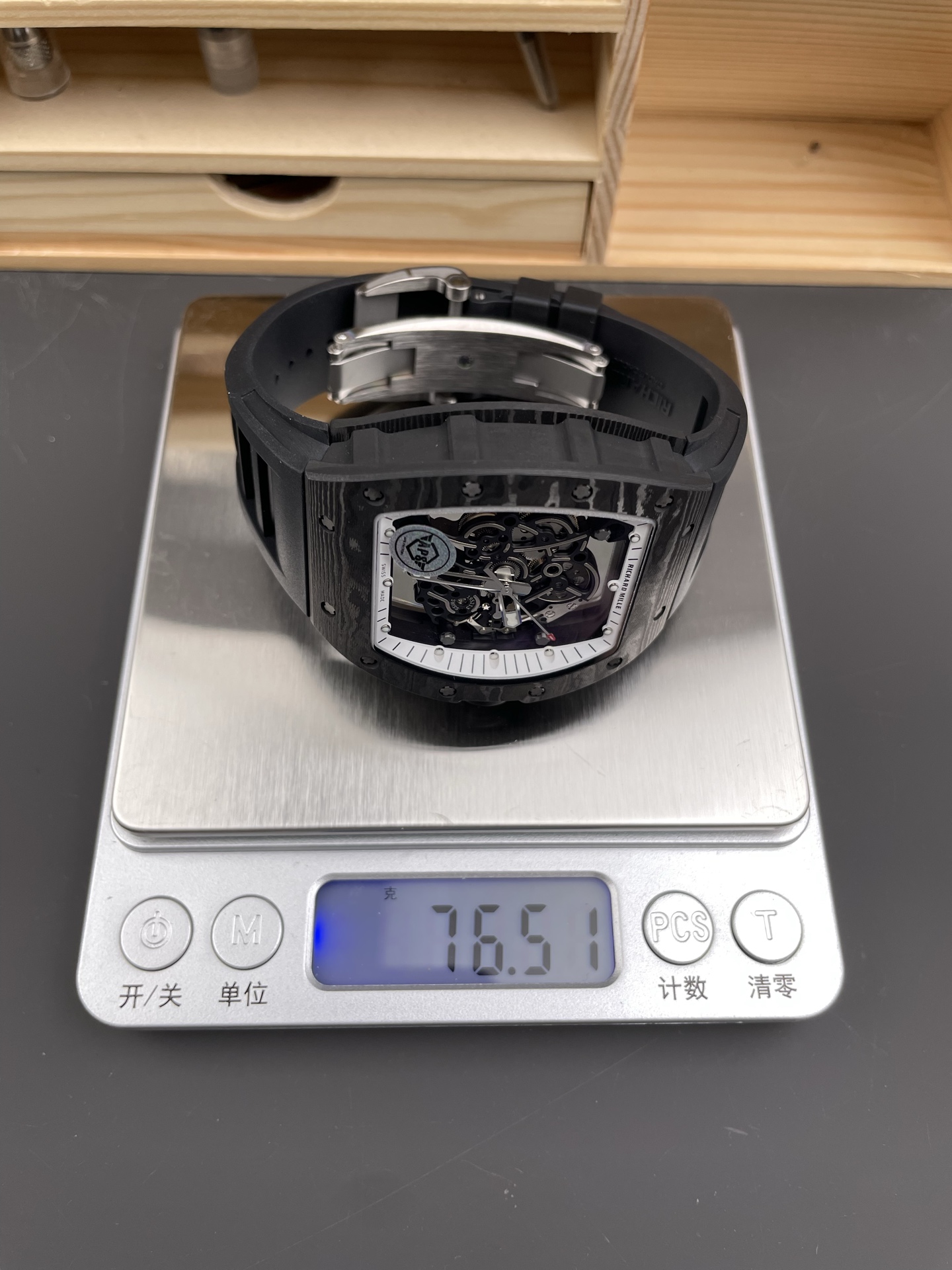 Richard Mille RM055 Black Carbon Casing Black Rubber 1:1 Superclone Genuine Tourbillon Watch - Super Clone Watch - view 9