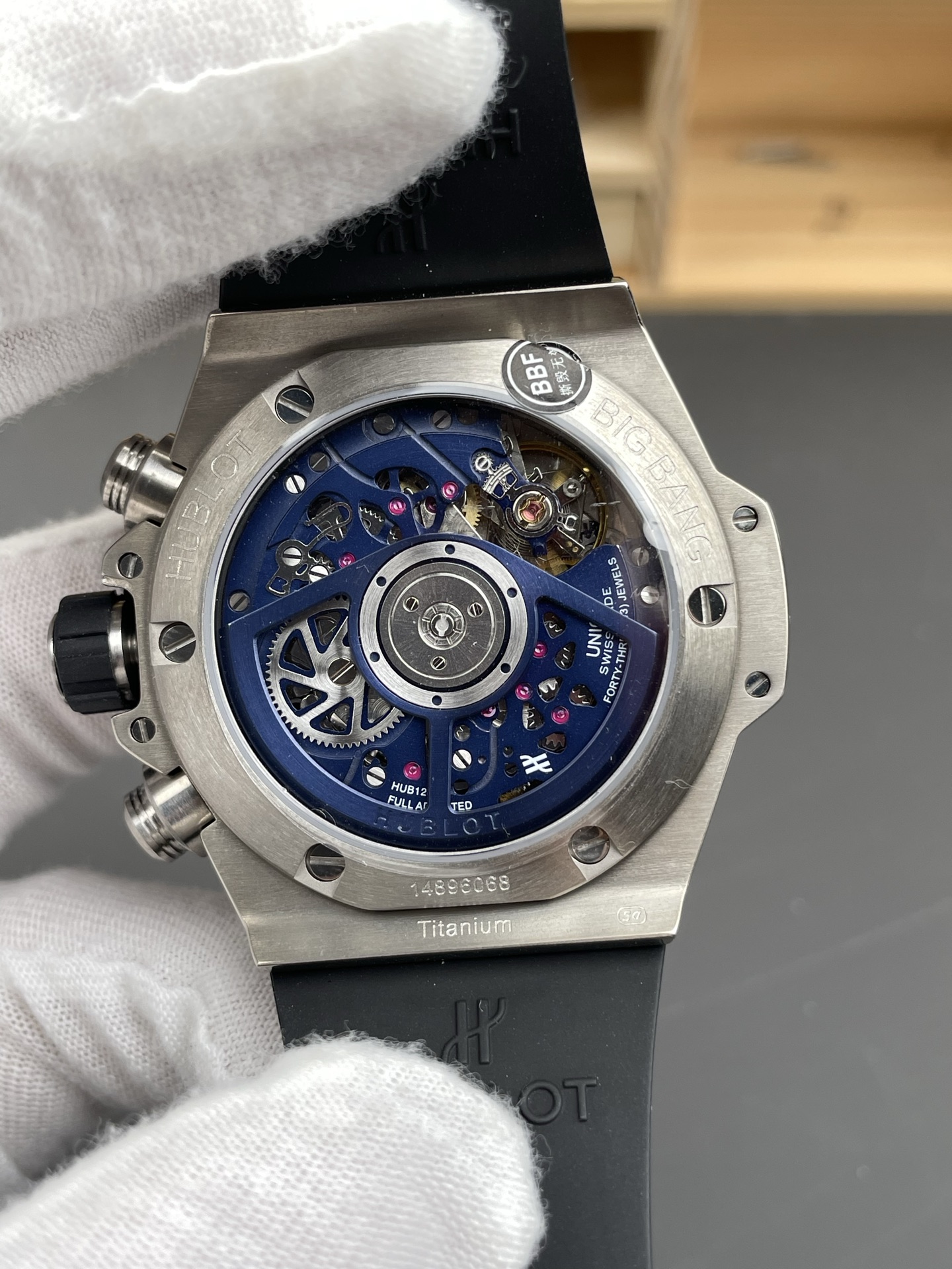 Hublot Big Bang Unico Blue Stainless Steel Casing 1:1 Mirror Edition Swiss Super Clone Watch - view 5