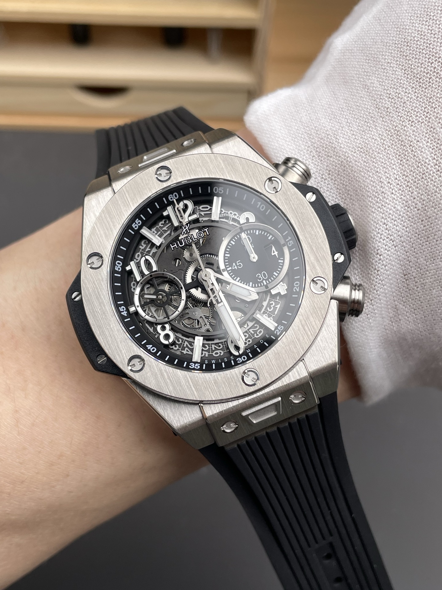 Hublot Big Bang Unico Stainless Steel Casing 1:1 Mirror Edition Swiss Super Clone Watch - view 10