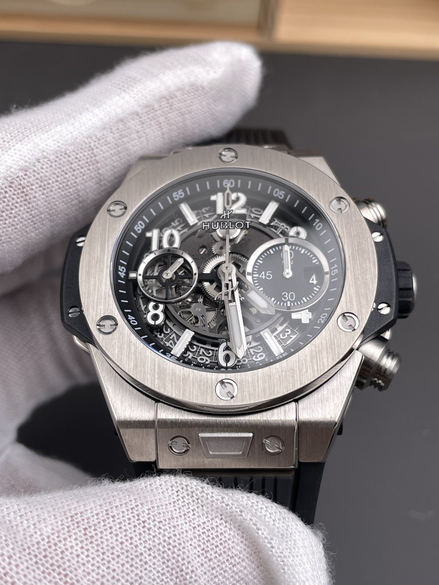 Hublot Big Bang Unico Stainless Steel Casing 1:1 Mirror Edition Swiss Super Clone Watch - view 4