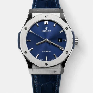 Hublot Super Clone Classic Fusion Titanium Blue Dial 42MM Watch - view 1