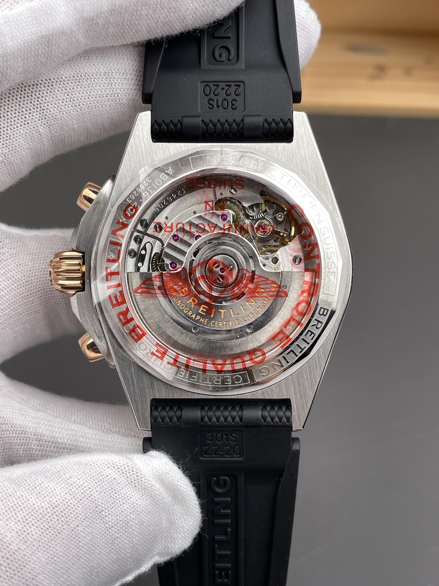 Breitling Chronomat B01 42 Edition Swiss 904L Steel Casing Brown Dial 1:1 Mirror Super Clone Watch - view 5
