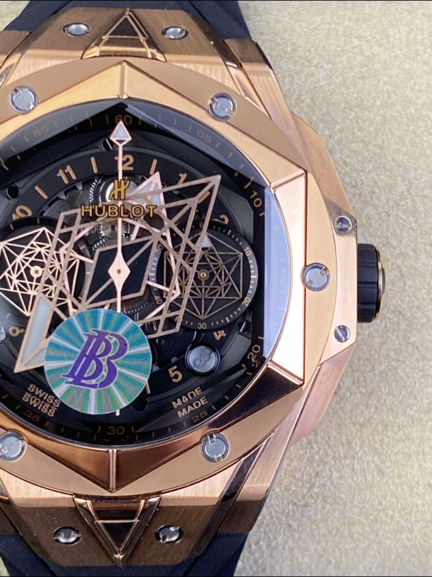Hublot Big Bang UNICO Sang Bleu II 18K Rose Gold - Top-Tier 1:1 Super Clone - view 3