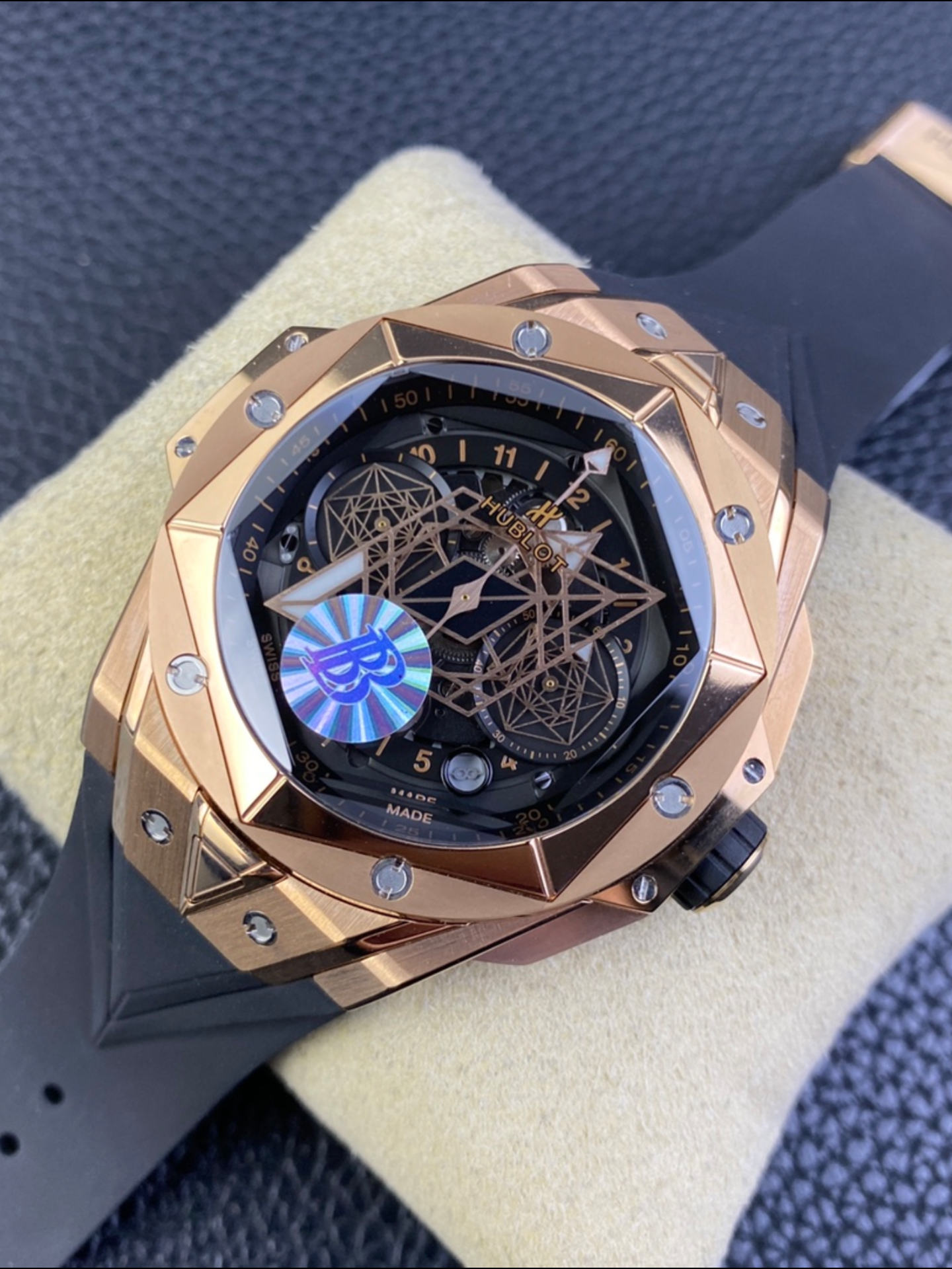 Hublot Big Bang UNICO Sang Bleu II 18K Rose Gold - Top-Tier 1:1 Super Clone - view 4