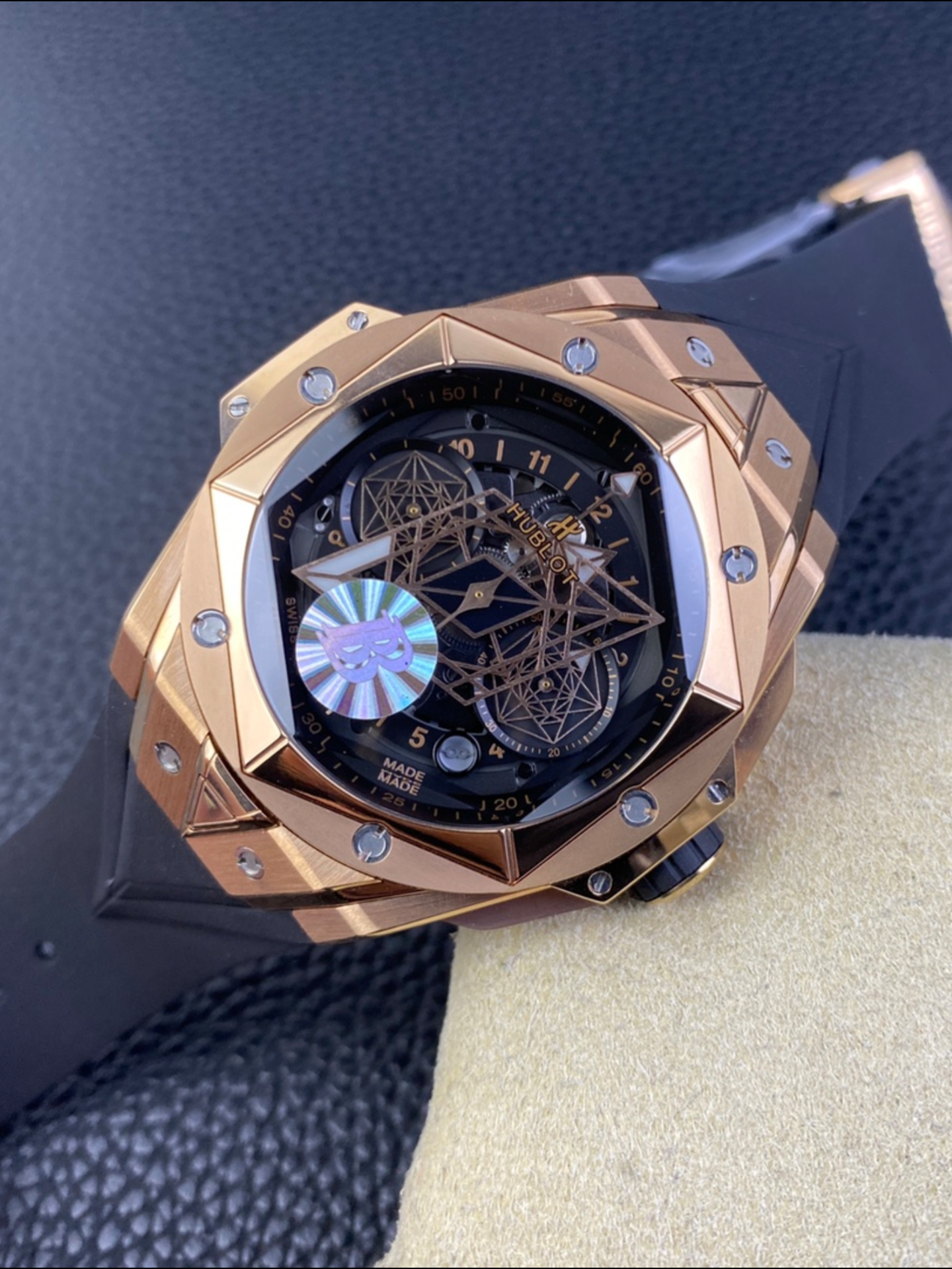 Hublot Big Bang UNICO Sang Bleu II 18K Rose Gold - Top-Tier 1:1 Super Clone - view 5
