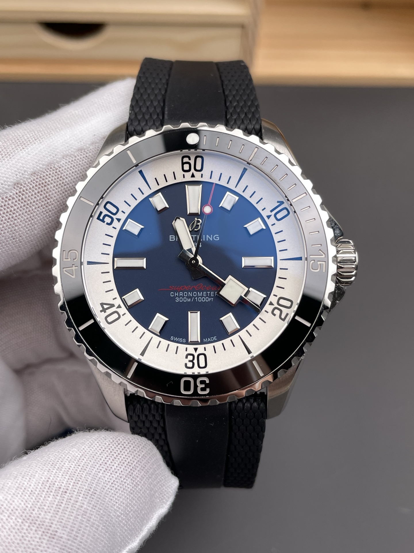 SuperOcean 46 E10379351B1S1 Super Diver Black CAMO Super Clone Watch - view 3