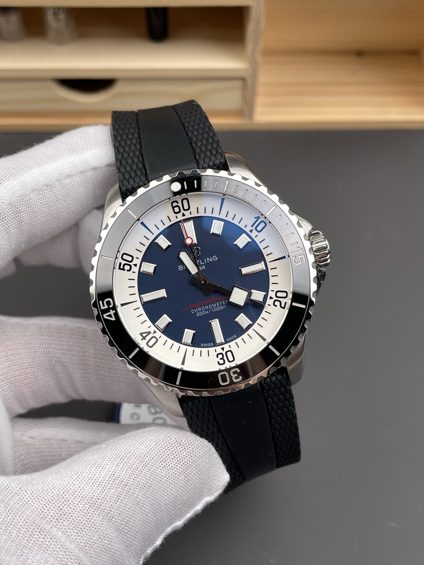 SuperOcean 46 E10379351B1S1 Super Diver Black CAMO Super Clone Watch - view 4