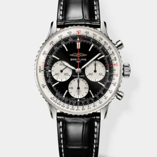 Breitling Navitimer B01 Chronograph 43 Black Dial - 904L Steel Casing 1:1 Mirror Swiss Super Clone - view 1