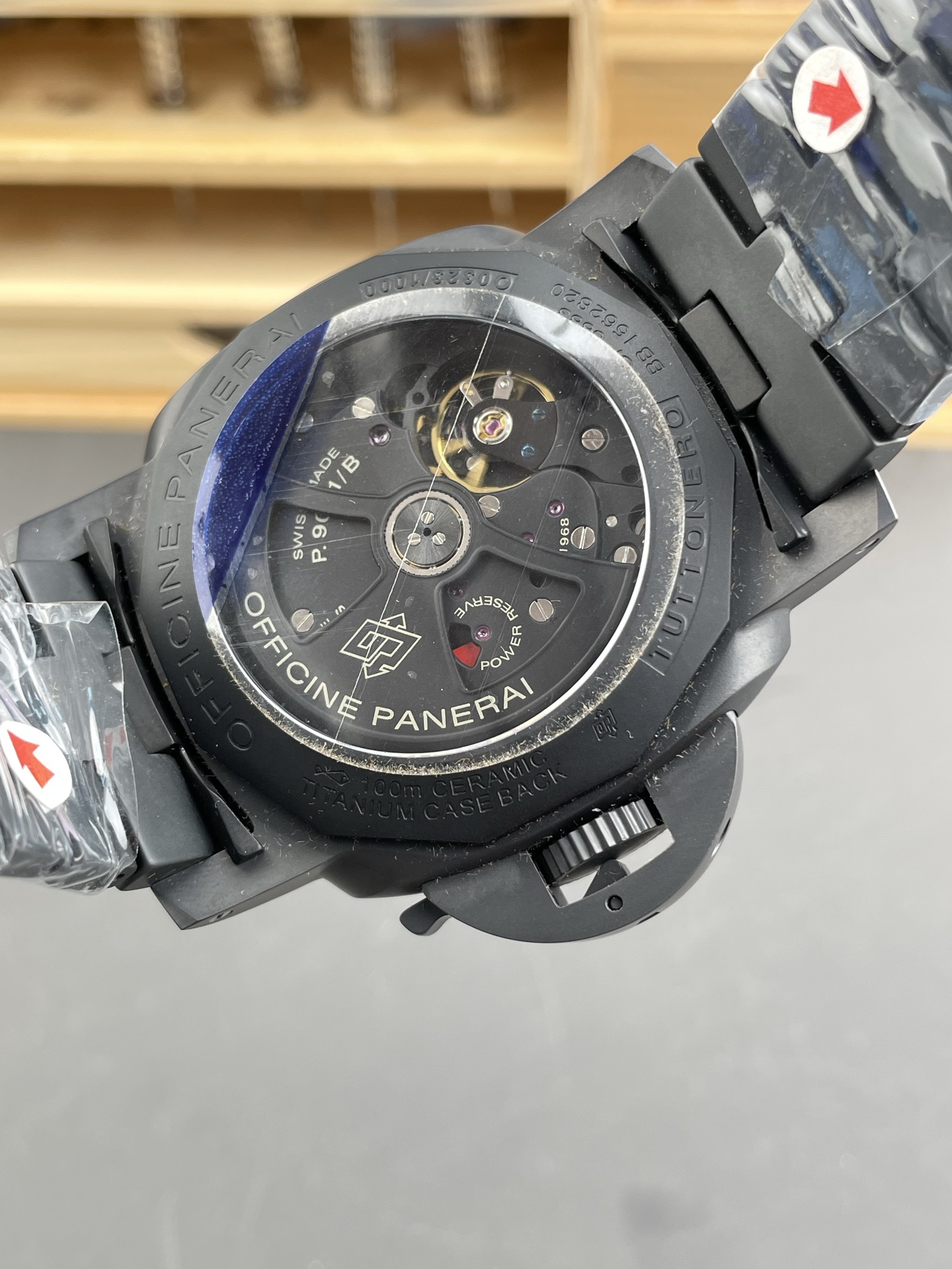 Panerai Luminor GMT PAM441 Ceramica Watch - DLC Coated Edition - Super Clone Watch - view 5