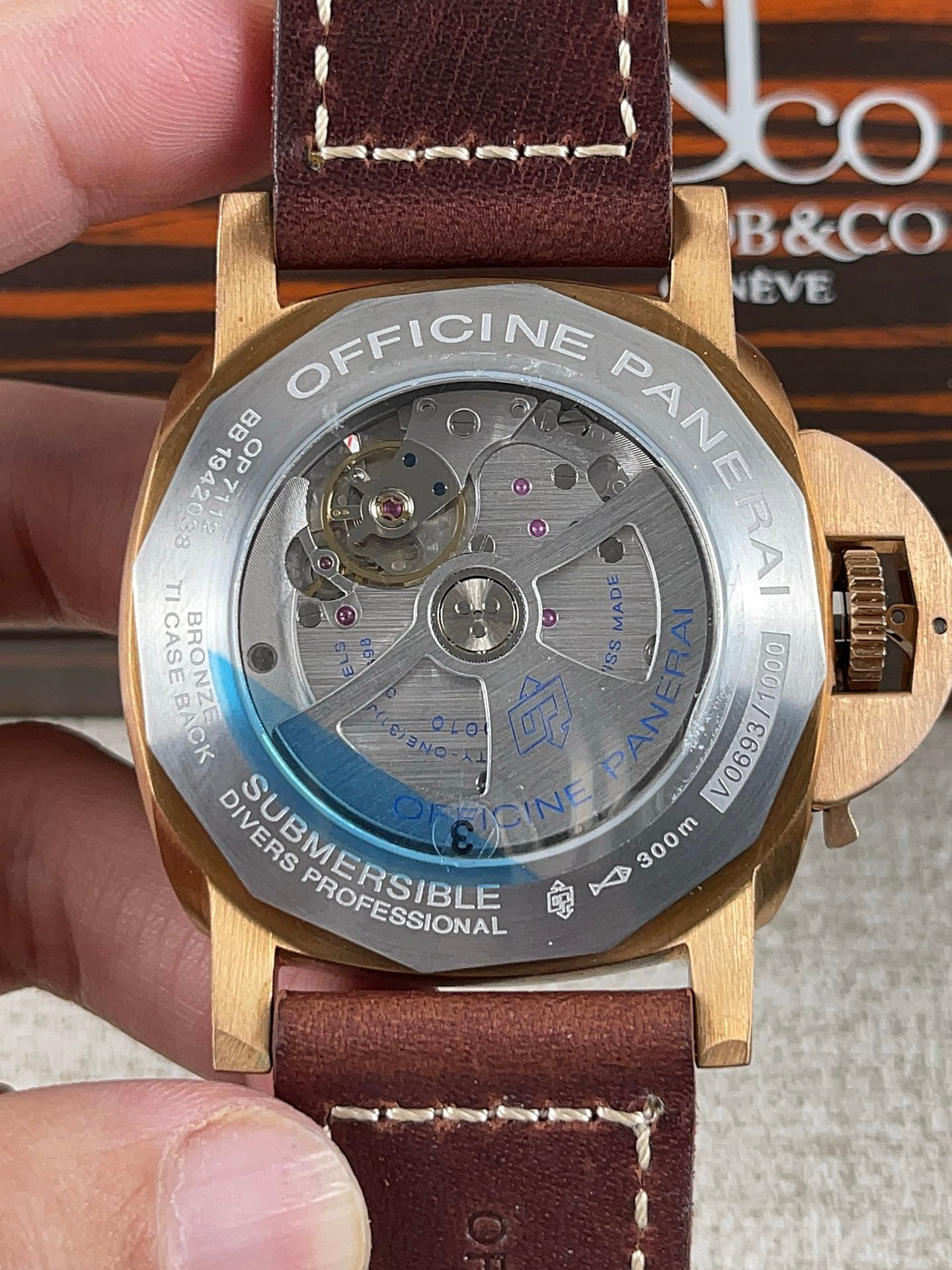 Panerai Super Clone Submersible PAM968 Bronzo Swiss P9010 Movement Watch - view 4