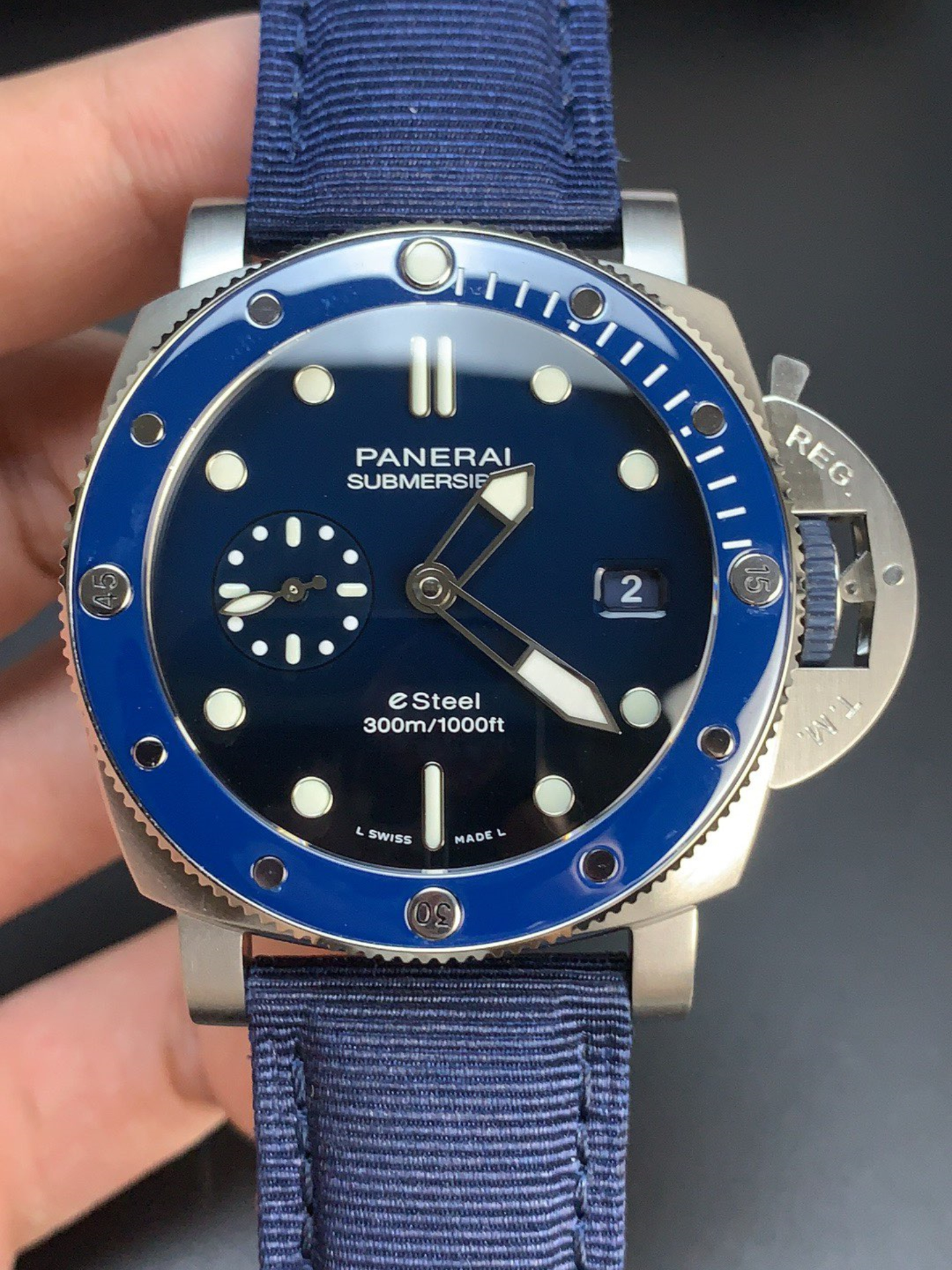 Panerai Super Clone PAM1289 Submersible eSteel 1:1 Watch 44MM - view 2