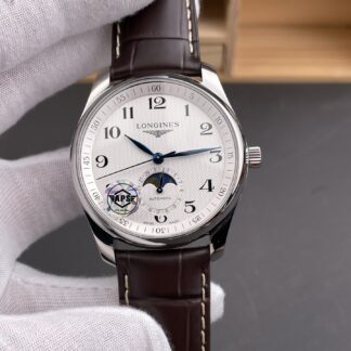 Longines Master Collection Automatic Moonphase White Dial Swiss Super Clone Watch Leather Strap - view 2