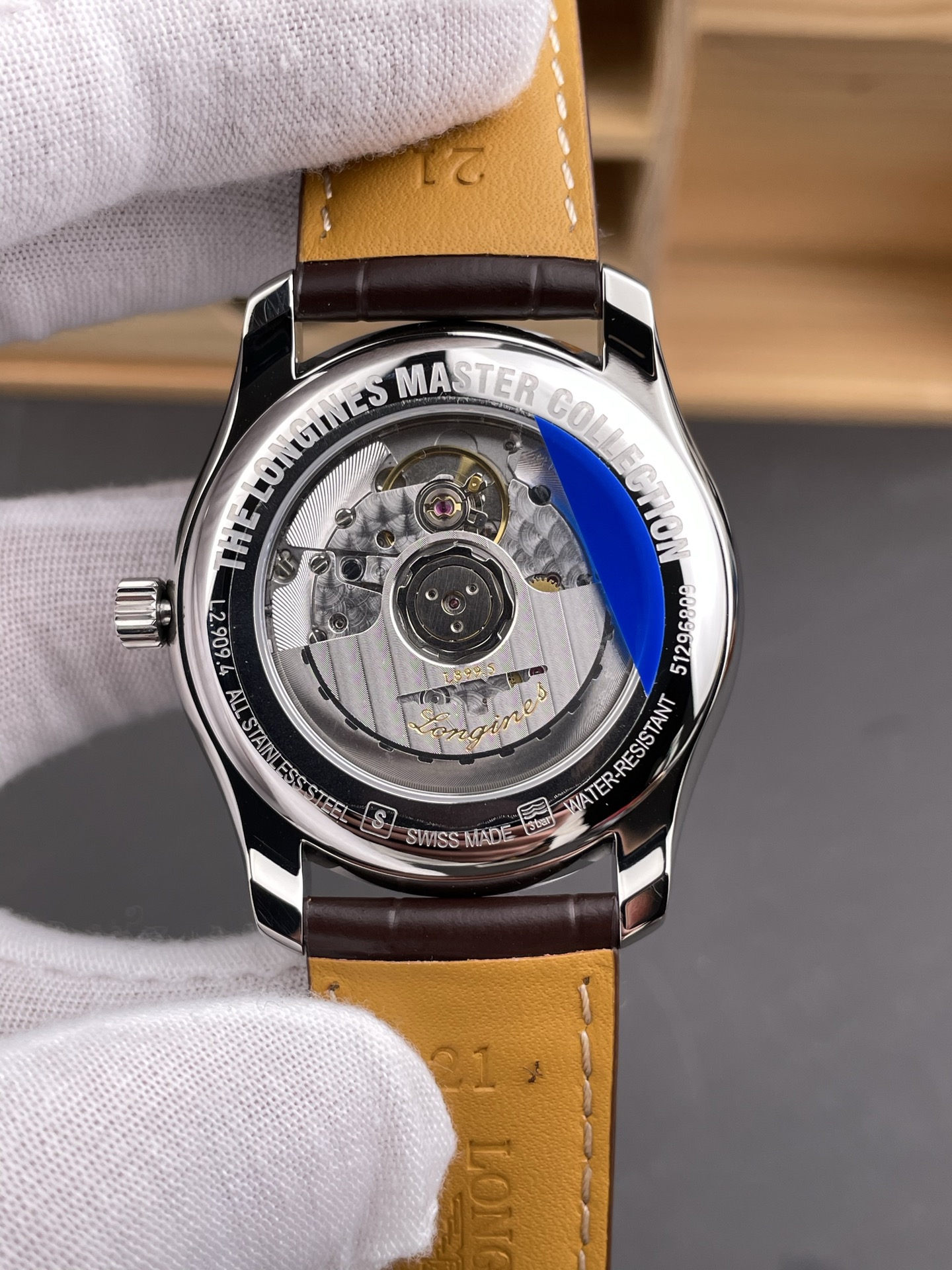 Longines Master Collection Automatic Moonphase White Dial Swiss Super Clone Watch Leather Strap - view 5