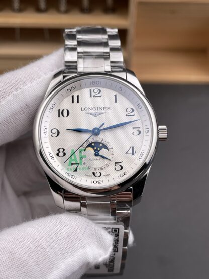 Longines Master Collection Automatic Moonphase White Dial Swiss Super Clone Watch Steel Strap - view 1