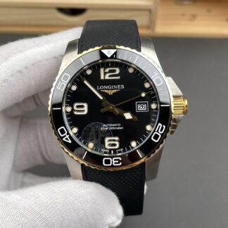Longines HydroConquest 43mm Black Dial Gold-Tone Bezel Super Clone Watch