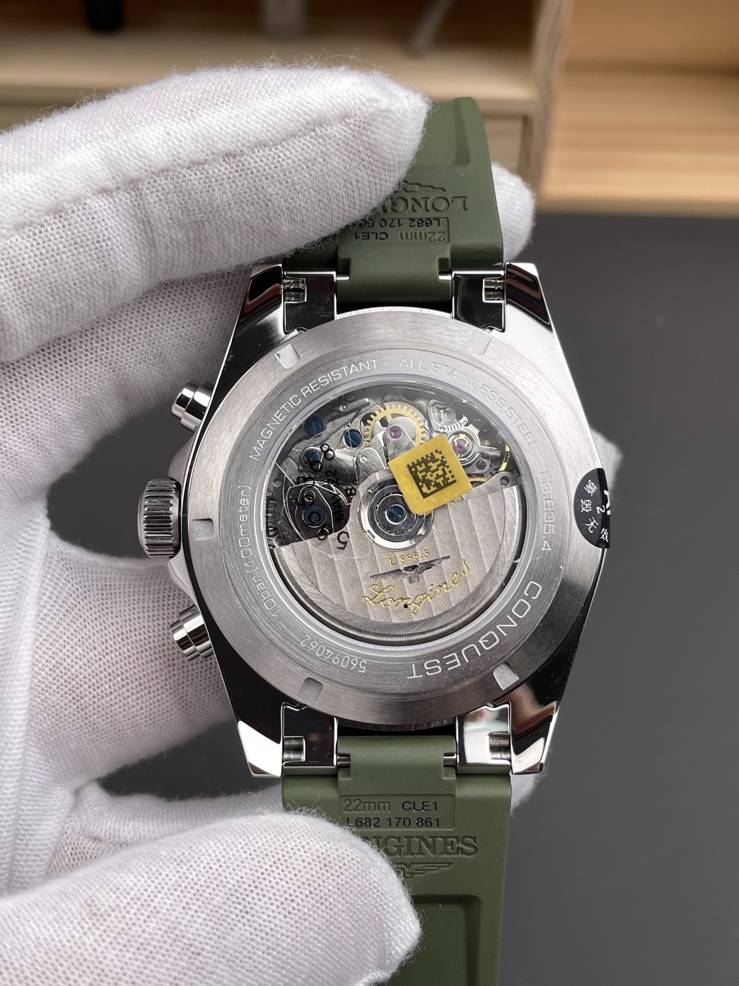 Longines Conquest Chronograph White Dial Automatic Watch in Steel Casing - Super Clone Watch - view 5