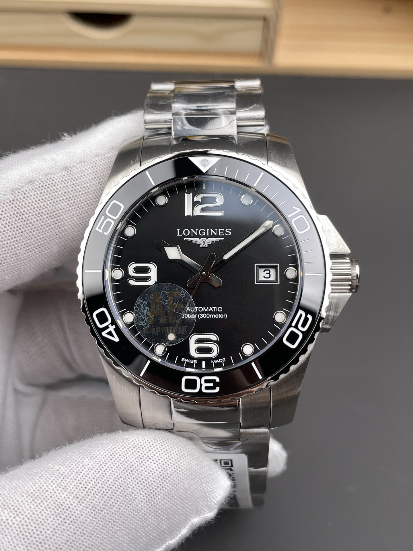 Longines HydroConquest GMT Series 1:1 Top-Grade Super Clone Watch (Swiss Movement, Black Dial, Stainless Steel Bracelet) - view 2