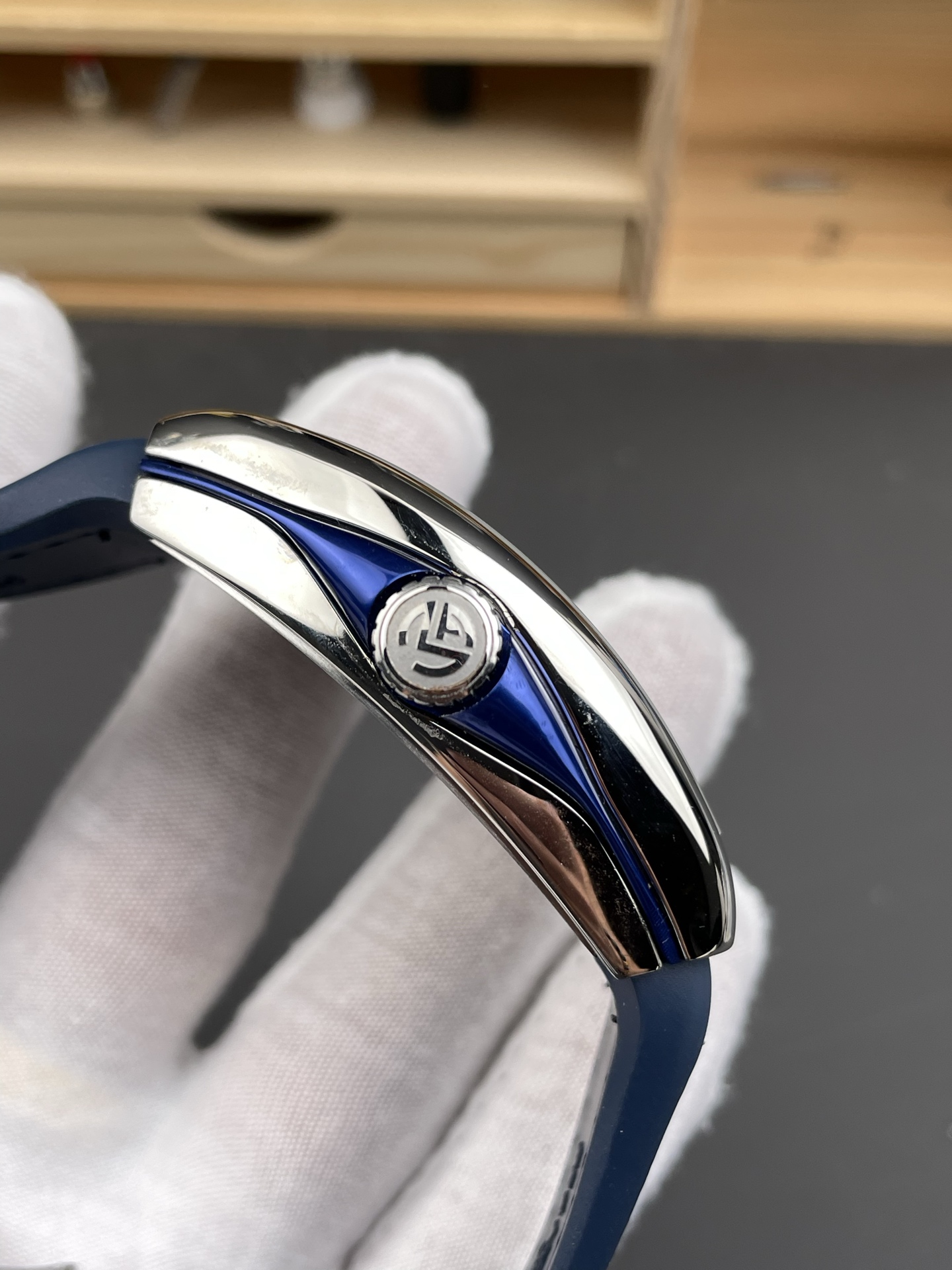 Franck Muller Vanguard Yachting V45 Stainless Steel Blue Dial Swiss Super Clone Watch - view 6