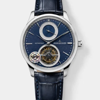 Jaeger LeCoultre Master Ultra-Thin Tourbillon Blue Dial Stainless Steel Casing - Super Clone Watch - view 1