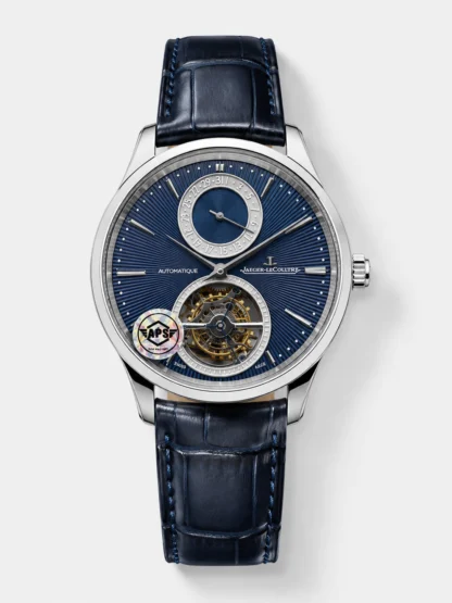 Jaeger LeCoultre Master Ultra-Thin Tourbillon Blue Dial Stainless Steel Casing - Super Clone Watch - view 1