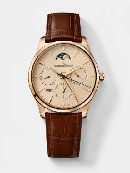 Jaeger LeCoultre Super Clone Master Ultra-Thin Perpetual Calendar Cream Dial Watch - view 1