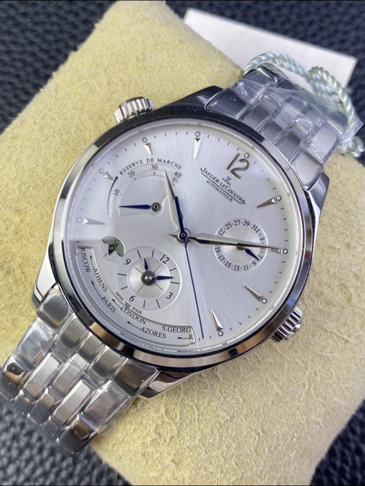Jaeger-LeCoultre Master Geographic Power Reserve Watch (904L Stainless Steel Model) - Super Clone Watch - view 10