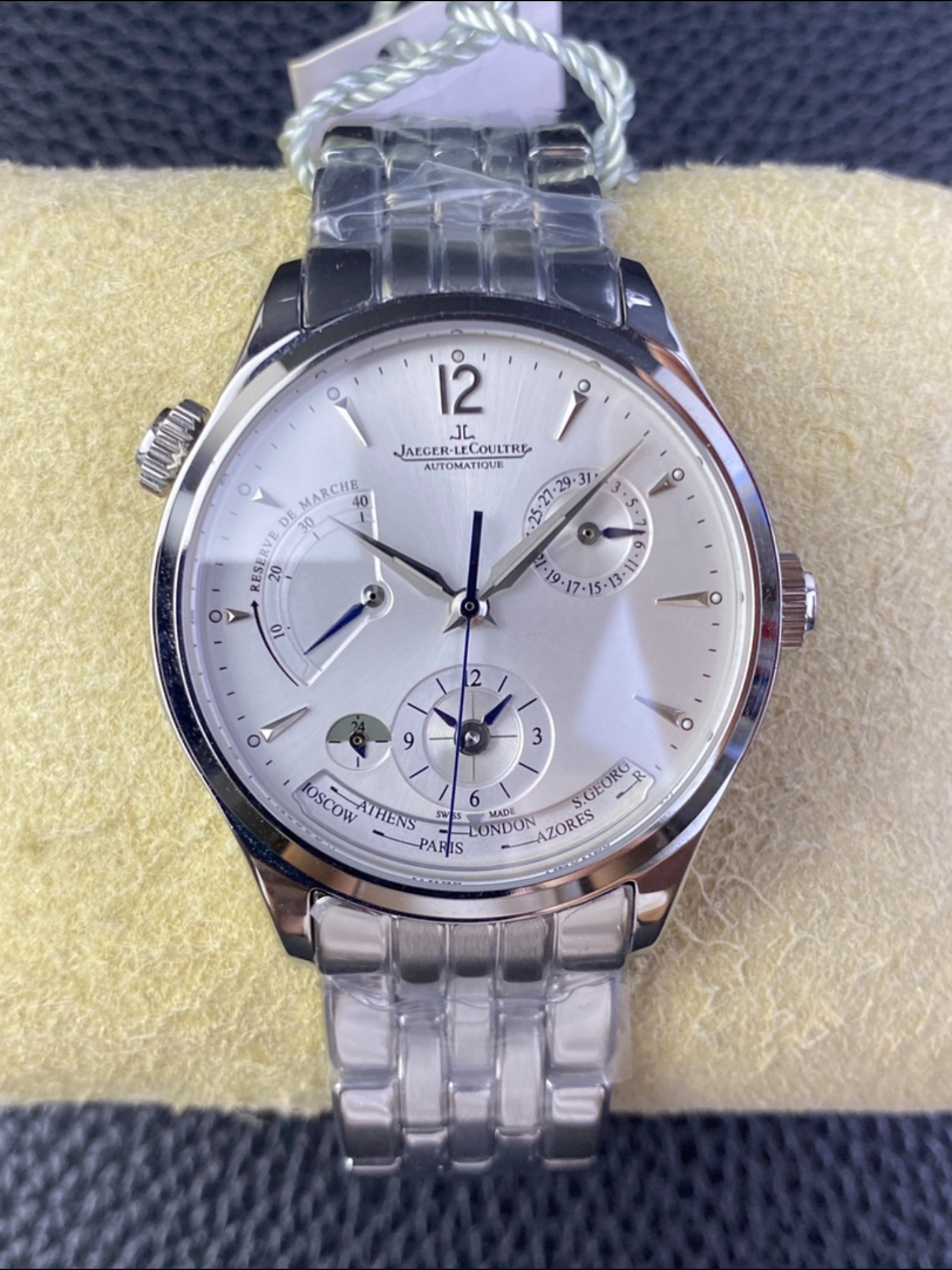Jaeger-LeCoultre Master Geographic Power Reserve Watch (904L Stainless Steel Model) - Super Clone Watch - view 2
