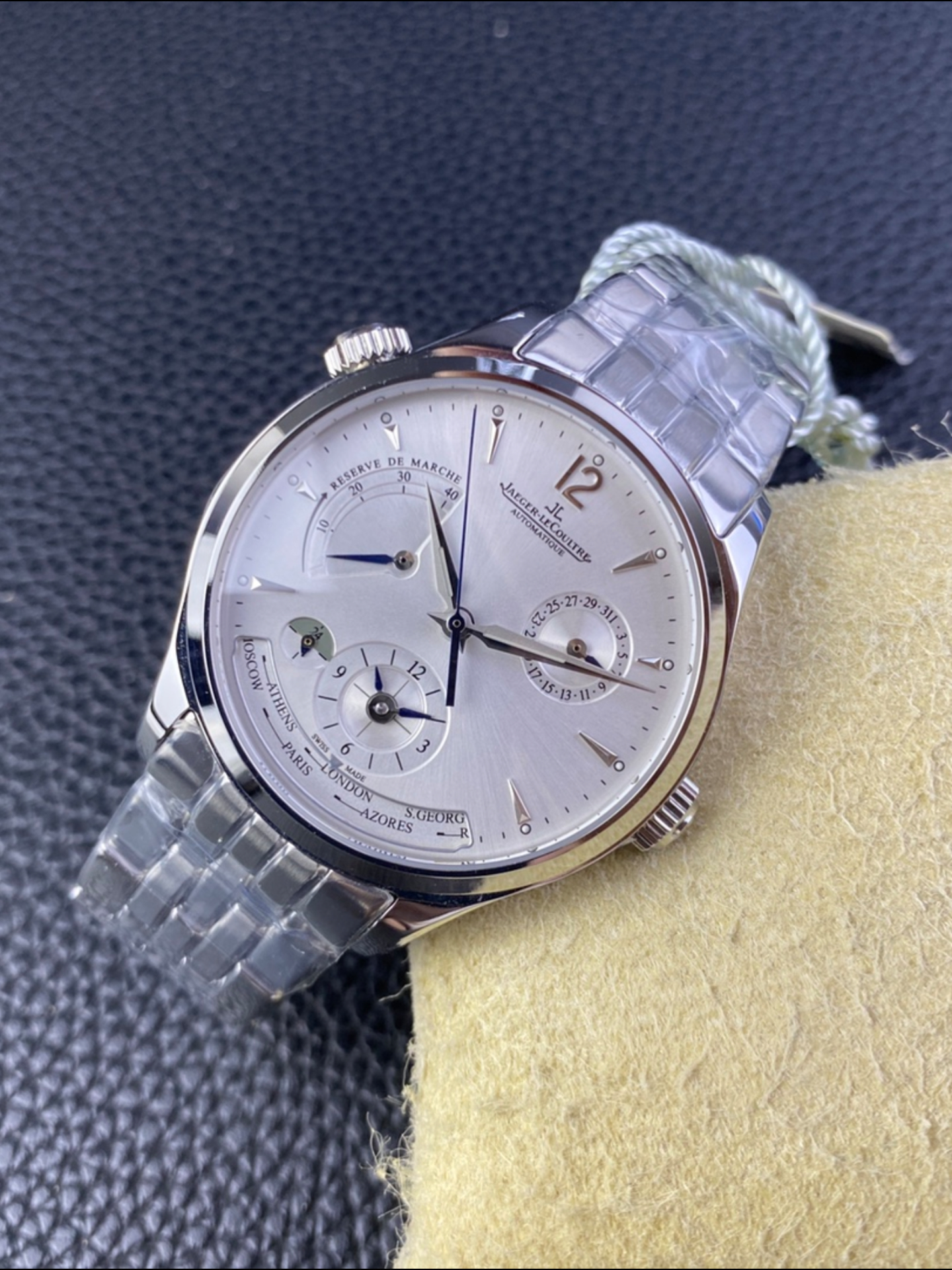 Jaeger-LeCoultre Master Geographic Power Reserve Watch (904L Stainless Steel Model) - Super Clone Watch - view 5