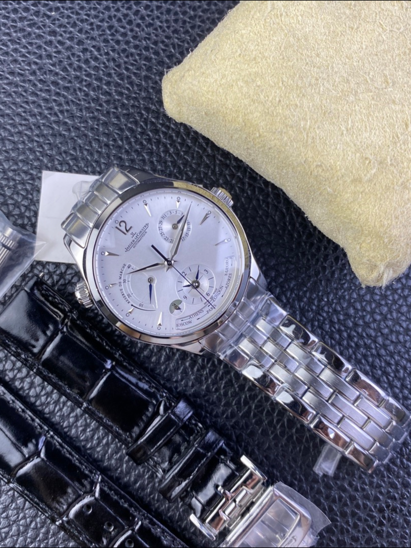 Jaeger-LeCoultre Master Geographic Power Reserve Watch (904L Stainless Steel Model) - Super Clone Watch - view 6