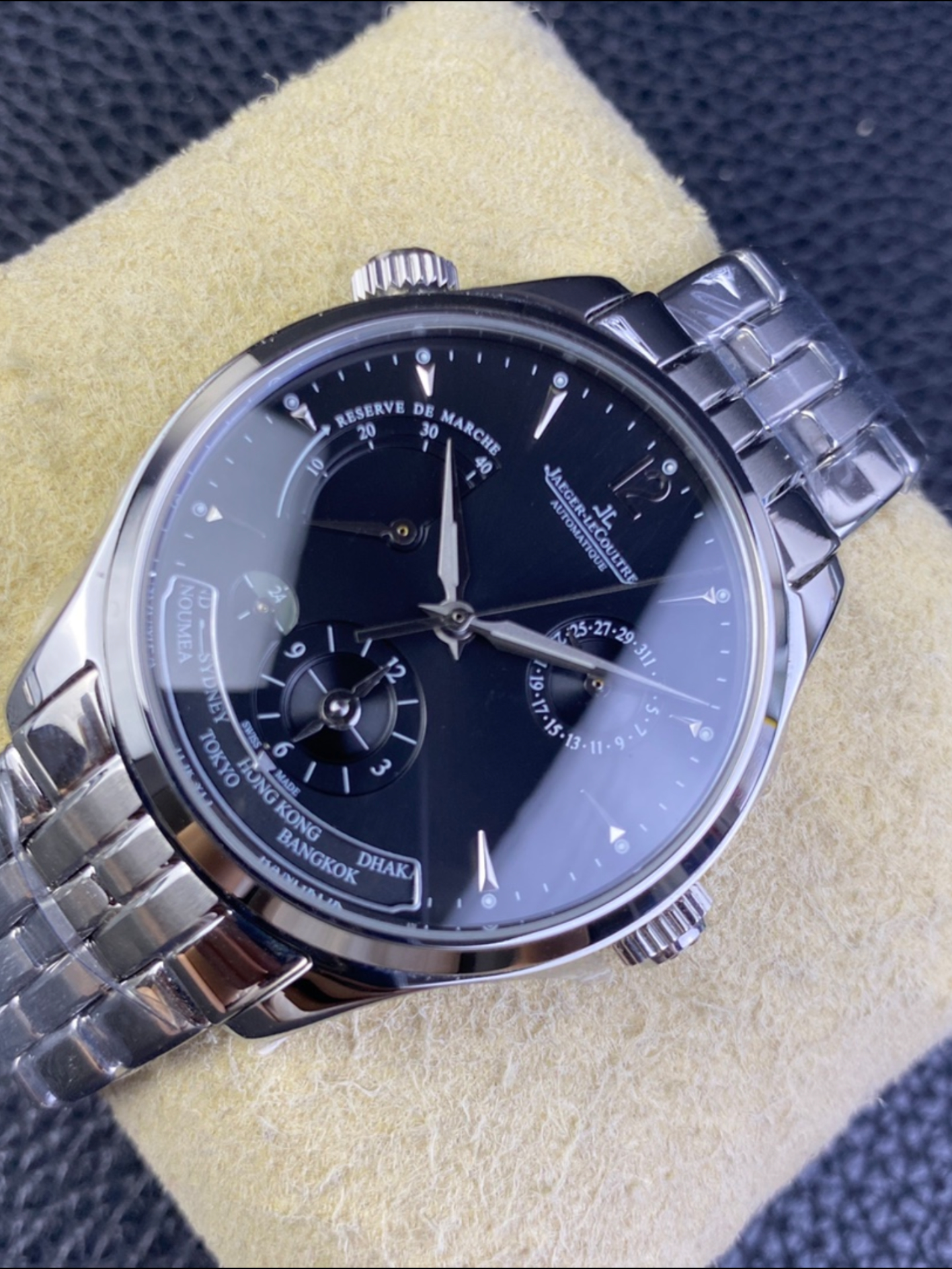 Jaeger-LeCoultre Master Geographic Power Reserve Watch (904L Stainless Steel Model) - Super Clone Watch - view 10