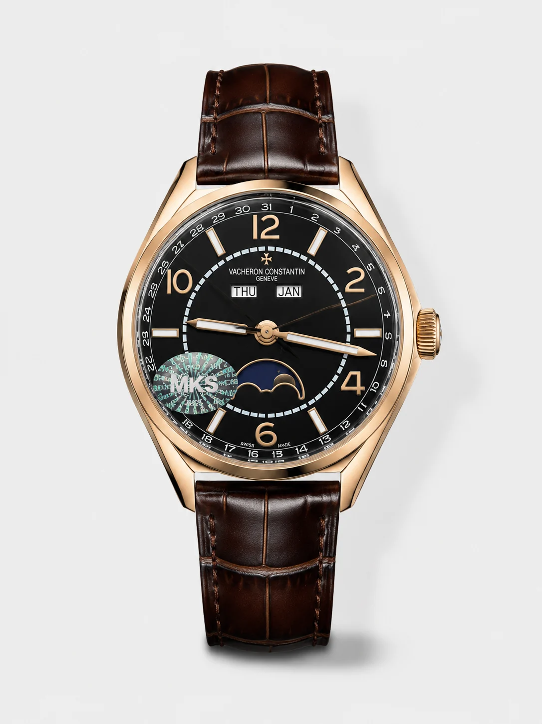 Vacheron Constantin Fiftysix Edition Rose Gold Watch 904L Steel 1:1 Mriror Super Clone Black Dial - view 1