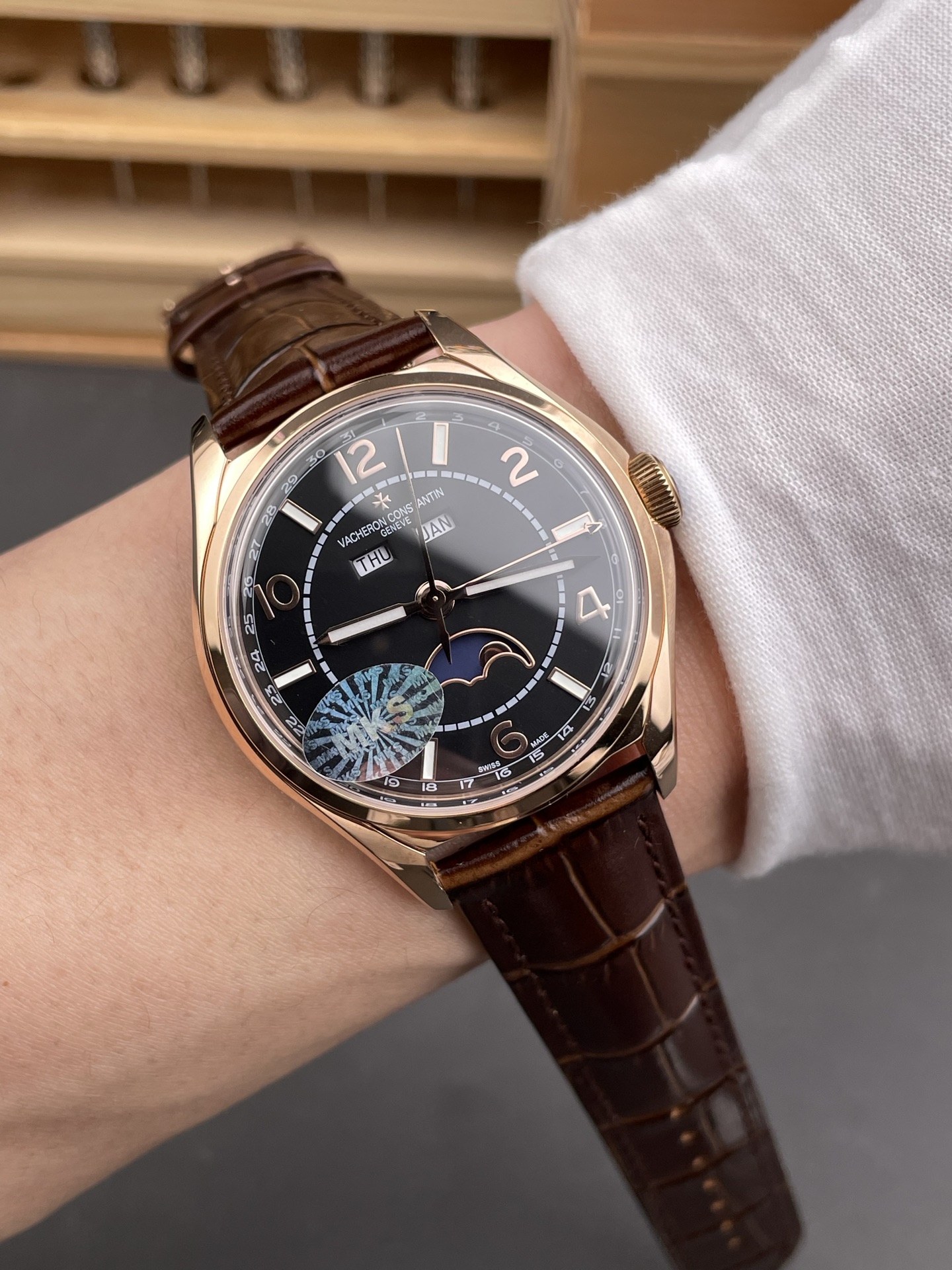 Vacheron Constantin Fiftysix Edition Rose Gold Watch 904L Steel 1:1 Mriror Super Clone Black Dial - view 10