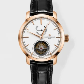 Vacheron Constantin Traditionelle 14-Day Tourbillon White Dial Rose Gold 1:1 Mirror Super Clone Watch - view 1
